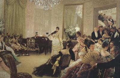 James Tissot Hush (nn01) oil painting image